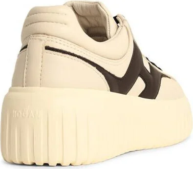 Hogan 'H-Stripes' Ivory Leather Sneakers - Image 3