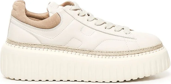 Hogan H-Stripes Leather Sneakers - Image 3