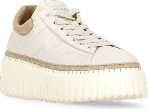 Hogan H-Stripes Leather Sneakers - Image 4
