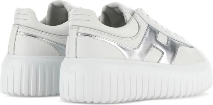 Hogan H-Stripes Leather Sneakers - Image 4