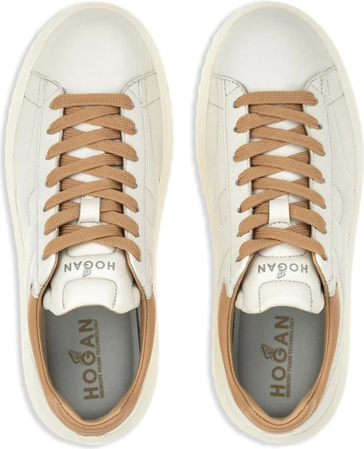 Hogan H-Stripes Leather Sneakers - Image 4
