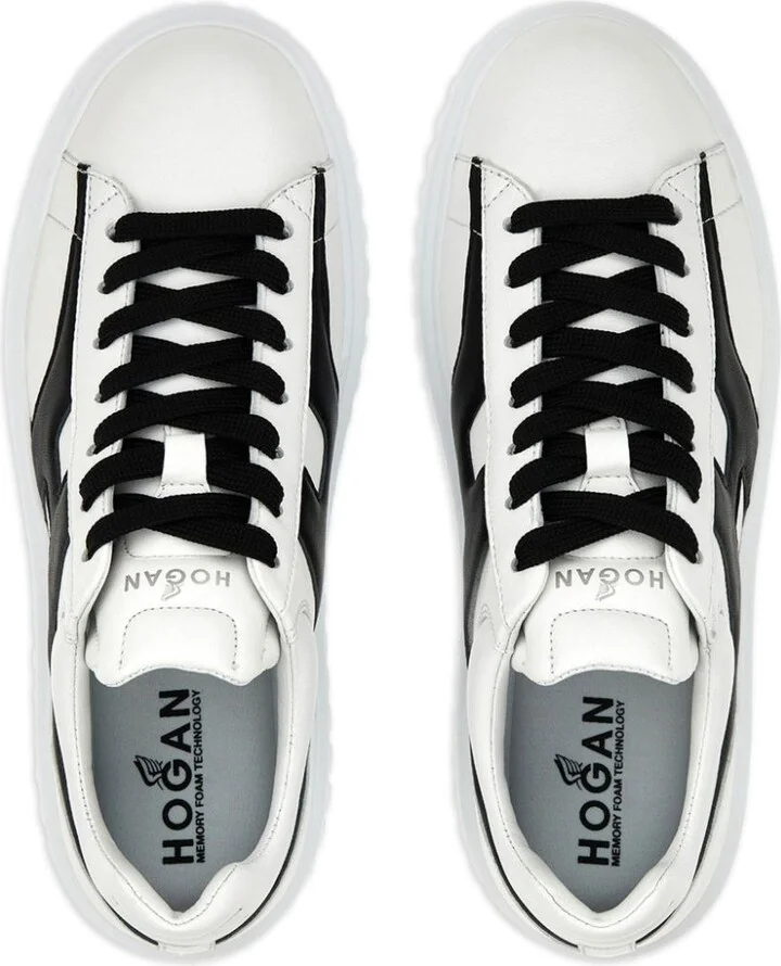 Hogan H-Stripes Leather Sneakers - Image 2
