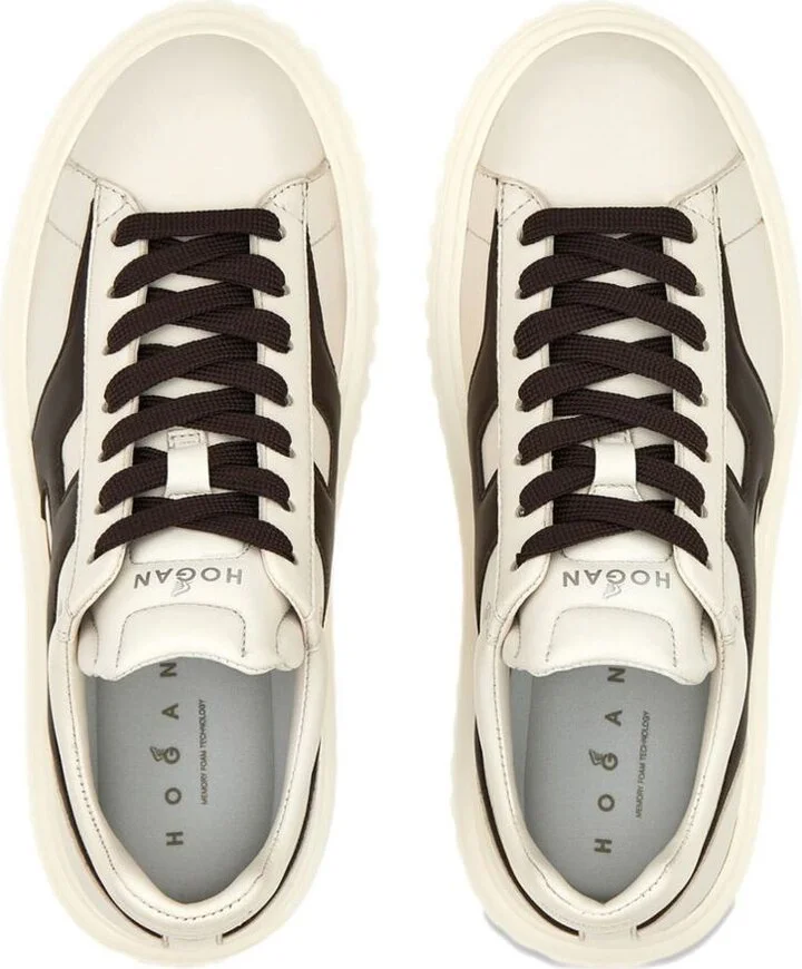 Hogan H-Stripes Leather Sneakers - Image 3