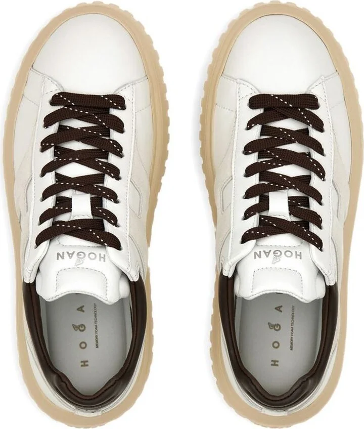 Hogan H-Stripes Leather Sneakers - Image 4