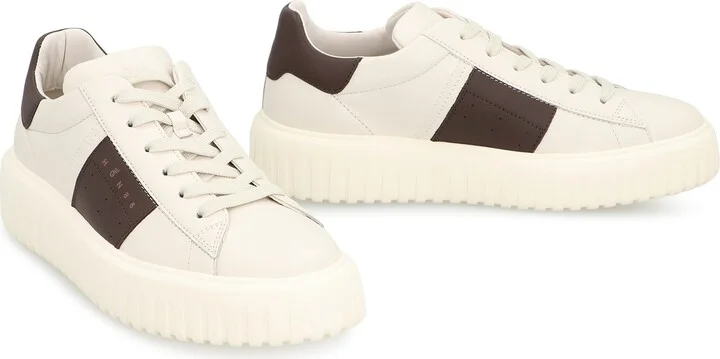 Hogan H-Stripes Leather Sneakers - Image 3