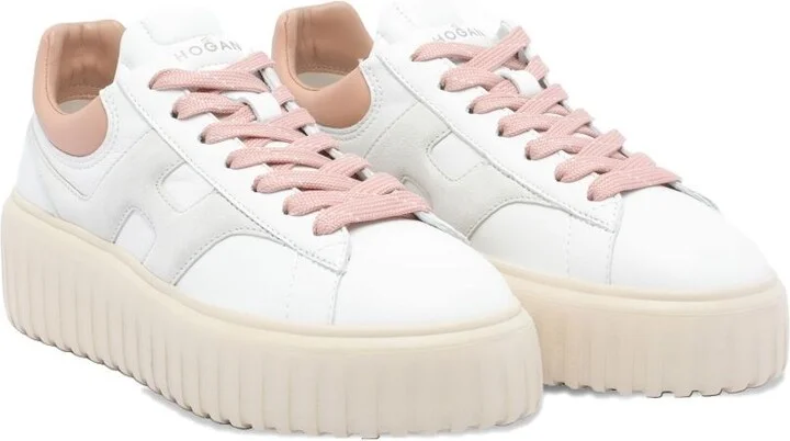 Hogan H-Stripes Leather Sneakers - Image 2