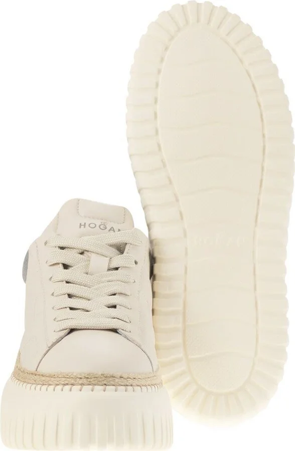 Hogan H-Stripes - Leather Trainers - Image 4