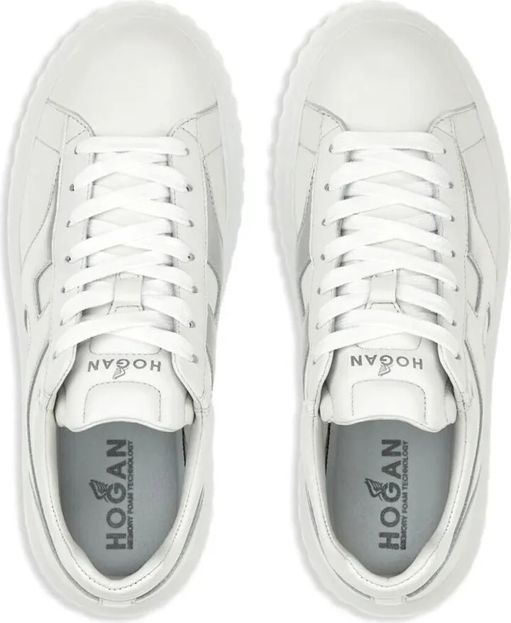 Hogan H-Stripes Nappa Leather Sneakers Shoes - Image 6