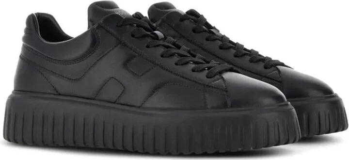 Hogan H-Stripes Nappa Leather Sneakers Shoes - Image 2