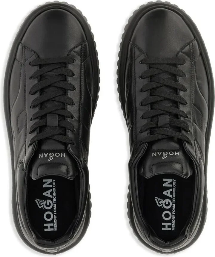 Hogan H-Stripes Nappa Leather Sneakers Shoes - Image 4