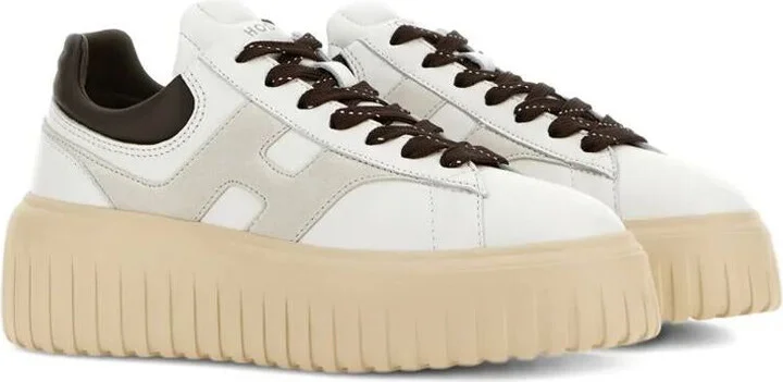Hogan H-Stripes Nappa Leather Sneakers Shoes - Image 2