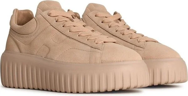 Hogan 'H-Stripes' Pink Leather Sneakers - Image 2