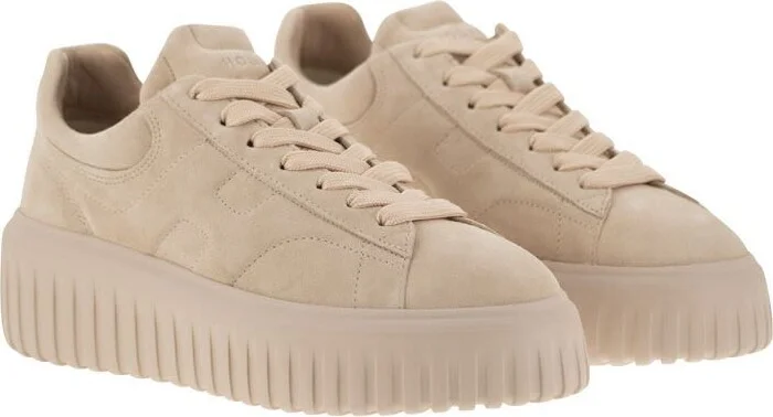 Hogan 'H-Stripes' Pink Leather Sneakers - Image 8