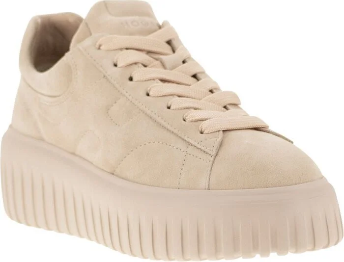 Hogan 'H-Stripes' Pink Leather Sneakers - Image 10