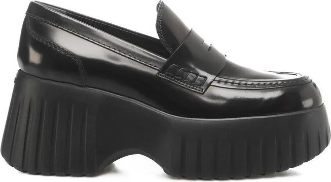 Hogan H-Stripes Slip-On Platform Loafers