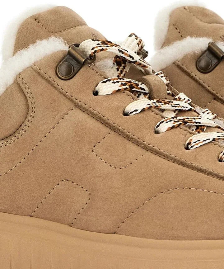 Hogan H-Stripes Suede Sneakers With Shearling Lining Shoes - Image 5