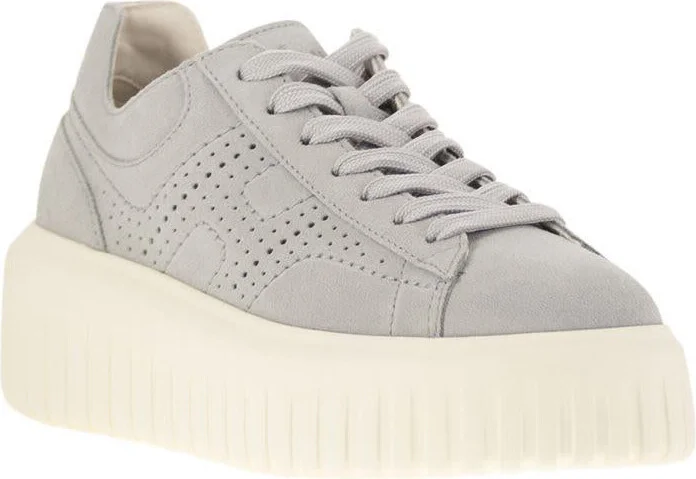 Hogan H-Stripes - Suede Trainers With Perforated Side H - Image 2
