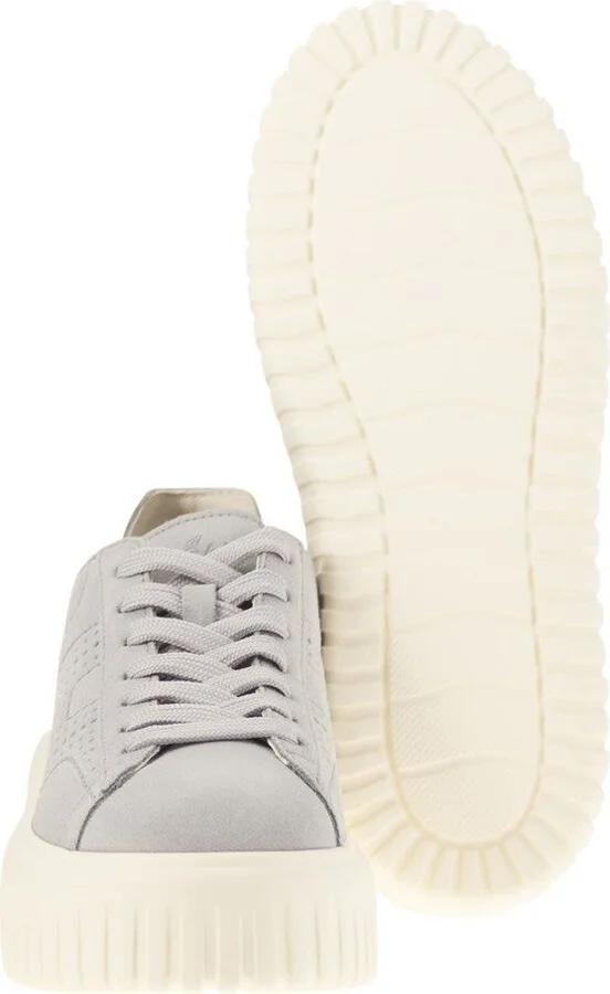 Hogan H-Stripes - Suede Trainers With Perforated Side H - Image 5