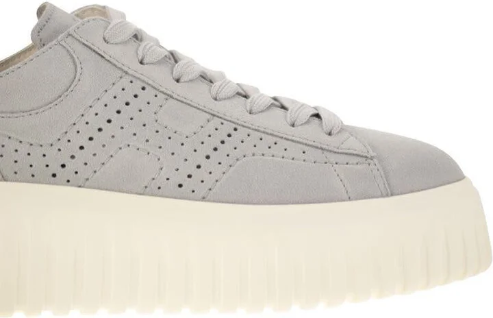 Hogan H-Stripes - Suede Trainers With Perforated Side H - Image 6