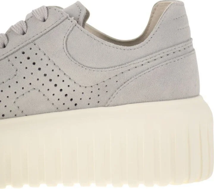 Hogan H-Stripes - Suede Trainers With Perforated Side H - Image 7