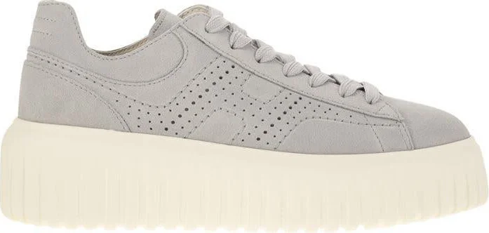 Hogan H-Stripes - Suede Trainers With Perforated Side H