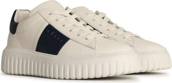 Hogan 'H Stripes' White Leather Sneakers - Image 2
