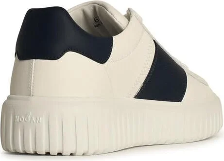 Hogan 'H Stripes' White Leather Sneakers - Image 3