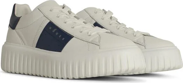 Hogan 'H Stripes' White Leather Sneakers - Image 2