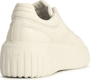 Hogan 'H-Stripes' White Leather Sneakers - Image 3