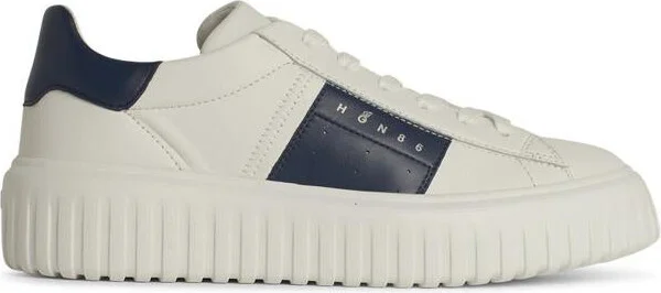 Hogan 'H Stripes' White Leather Sneakers