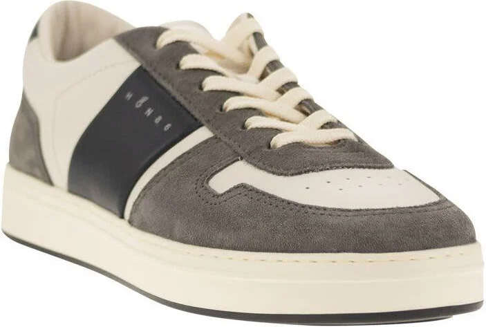 Hogan H-Tv Leather And Suede Trainers - Image 2