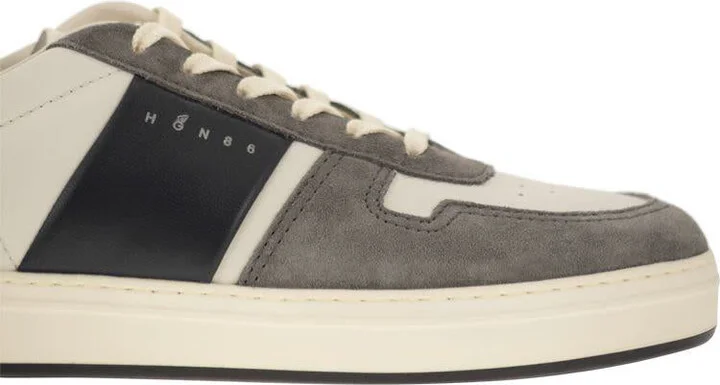 Hogan H-Tv Leather And Suede Trainers - Image 6