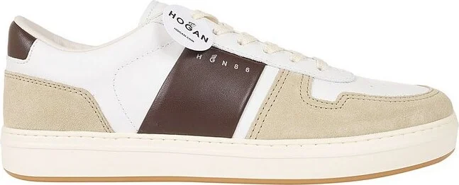 Hogan H-TV Logo Printed Panelled Sneakers