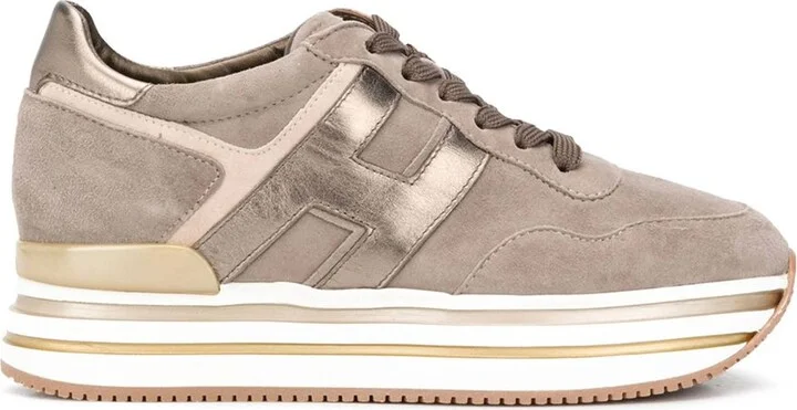 Hogan H483 Leather Platform Sneakers