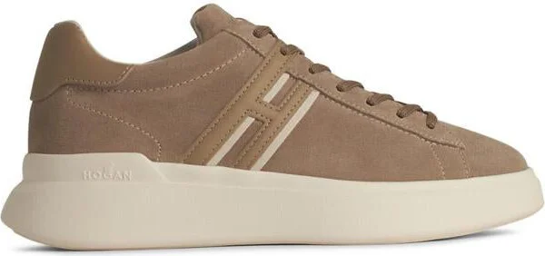 Hogan 'H580' Beige Leather Sneakers
