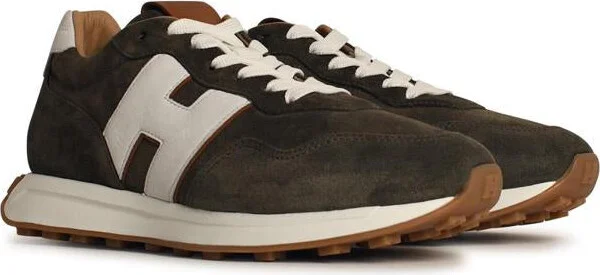Hogan 'H601' Green Leather Sneakers - Image 2
