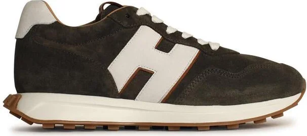 Hogan 'H601' Green Leather Sneakers