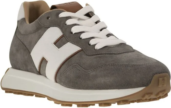 Hogan 'H601' Grey Leather Sneakers - Image 3