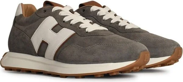 Hogan 'H601' Grey Leather Sneakers - Image 5