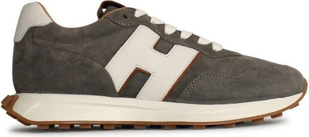 Hogan 'H601' Grey Leather Sneakers