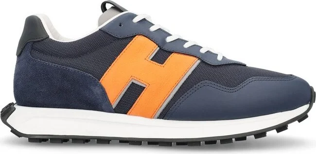 Hogan H601 Logo Patch Lace-Up Sneakers