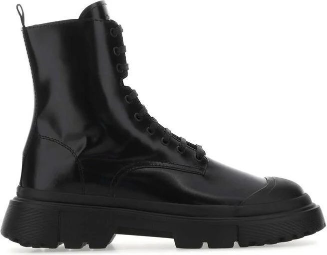Hogan H619 Combat Lace-Up Boots