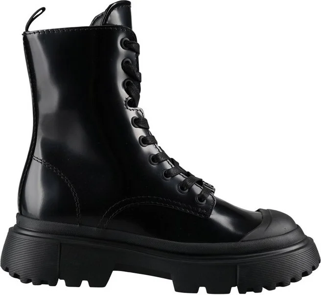 Hogan H619 Lace-Up Combat Boots