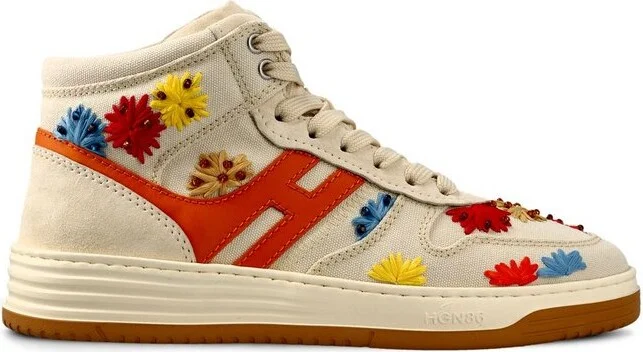 Hogan H630 Embroidered High-Top Sneackers