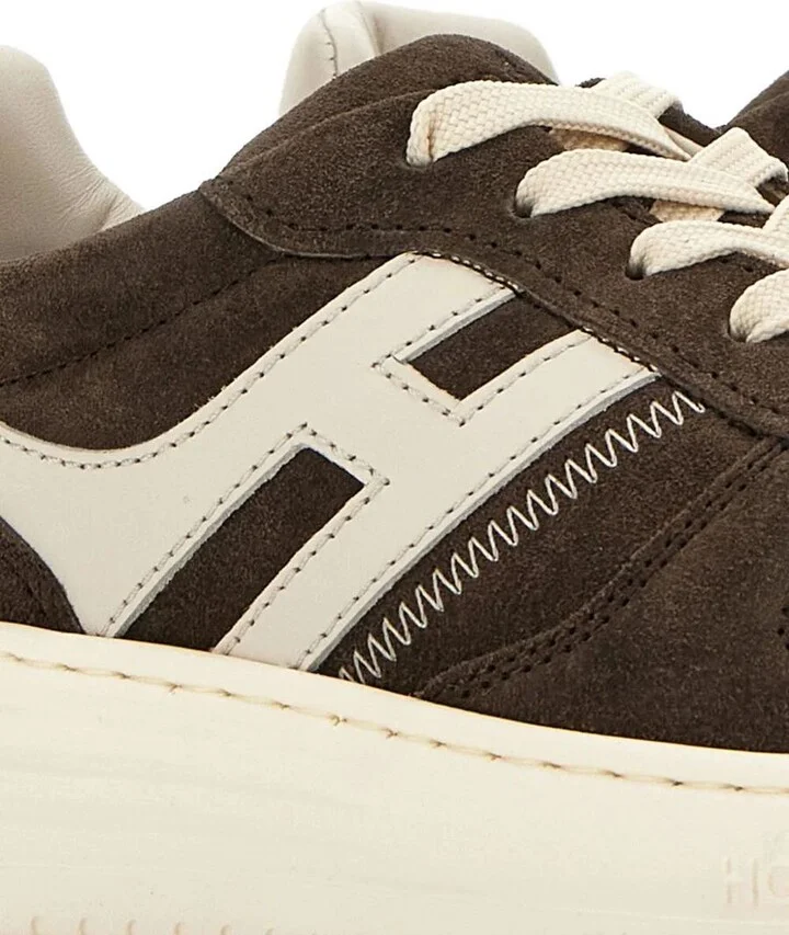Hogan H630 Suede And Leather Sneakers Shoes - Image 4