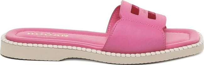 Hogan H638 Cut-Out Flat Sandals