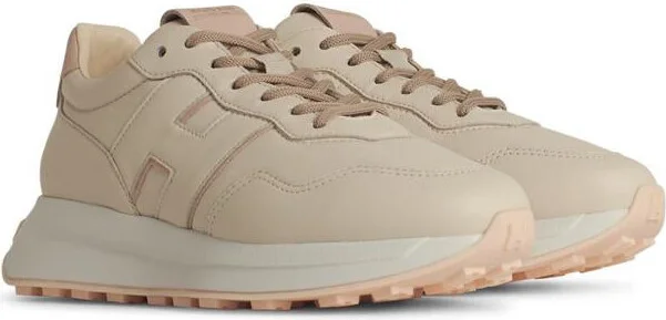 Hogan 'H641' Beige Leather Sneakers - Image 2
