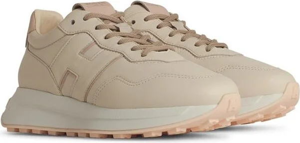 Hogan 'H641' Beige Leather Sneakers - Image 2