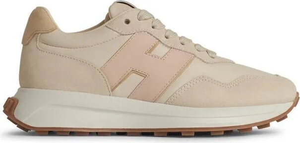 Hogan 'H641' Beige Leather Sneakers