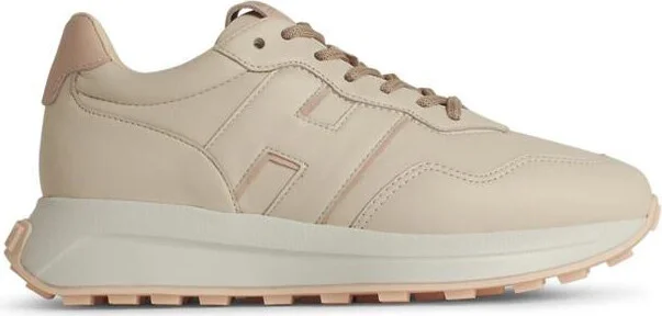 Hogan 'H641' Beige Leather Sneakers